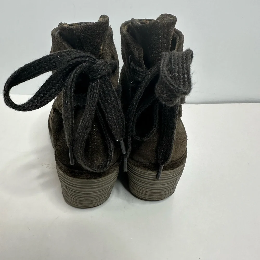 Fly London Suede Yama Booties in Diesel Size 8